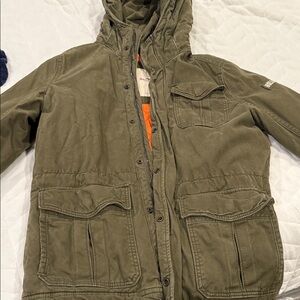Hollister Olive Military Field Jacket
